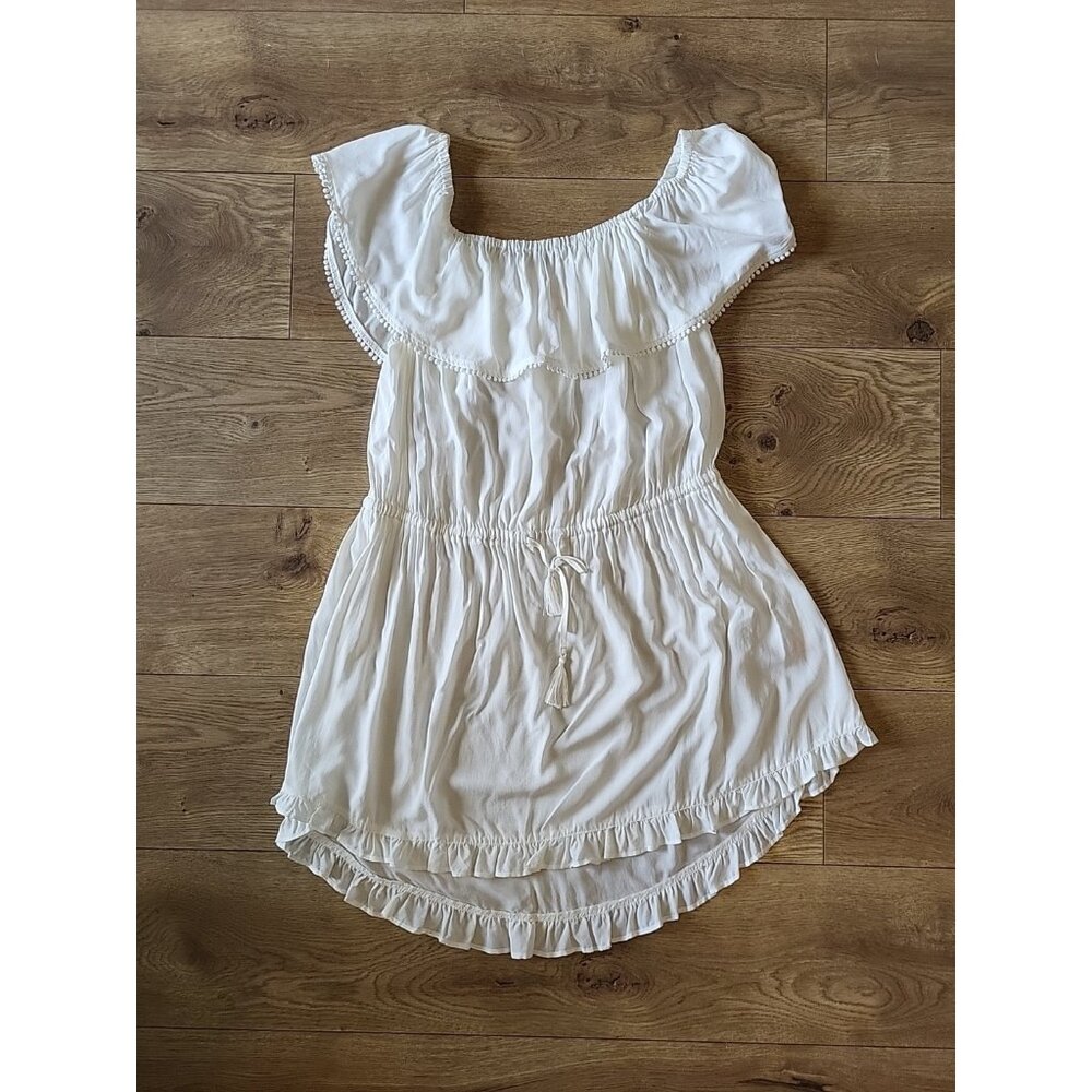 Victoria's Secret Short Sundress Off Shoulder Ruffle White Large